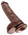 Фаллоимитатор на присоске с мошонкой King Cock with Balls 25 см коричневый фото 3