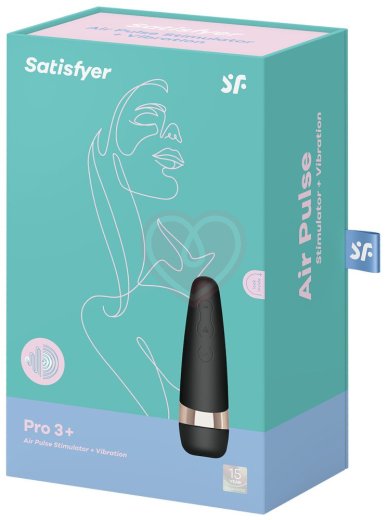 Вибратор с вакуумной клиторальной стимуляцией Satisfyer Pro 3 Vibration чёрный фото 7