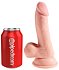 Фаллоимитатор с мошонкой на присоске King Cock Triple Density 14 см телесный фото 4