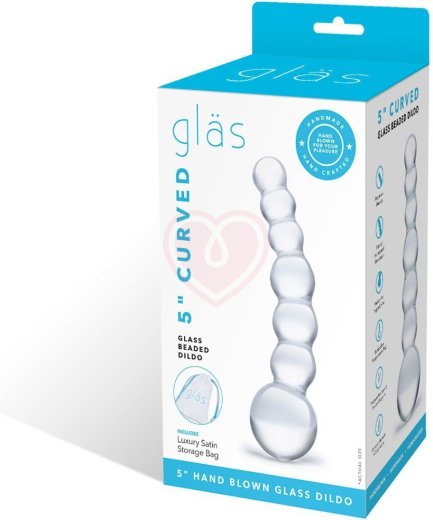 Стеклянный стимулятор Glas Beaded Dildo фото 7