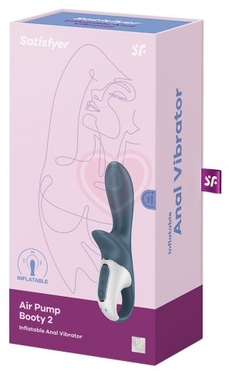 Анальный расширяемый вибратор Satisfyer Air Pump Booty 2 серый фото 2