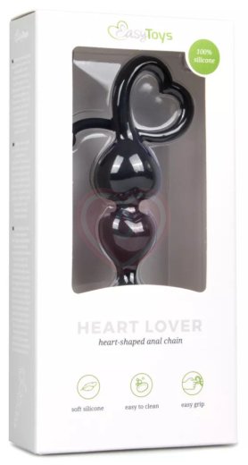 Анальные бусы Heart Lover с сердечками фото 3