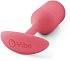 Утяжелённая анальная пробка для ношения b-Vibe Snug Plug 2 малая коралловая фото 4