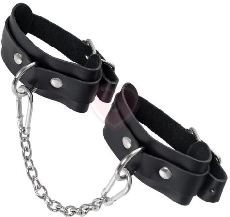 Мини-оковы на ноги со скругленными углами Pecado BDSM черные фото 2