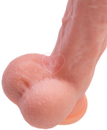 Реалистичный фаллоимитатор на присоске с мошонкой RealStick Nude Ever телесный фото 4