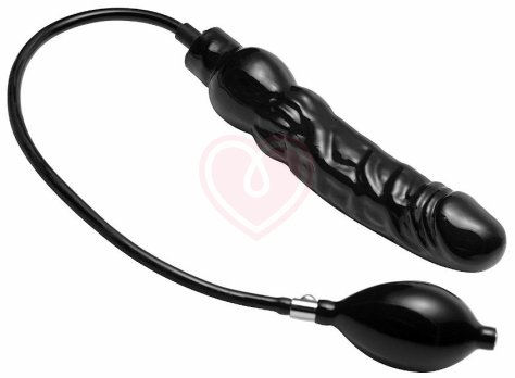 Расширяющийся фаллоимитатор Master Series Primal Inflatable Dildo чёрный фото 1