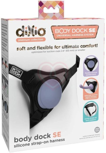 Трусики для страпона с присоской Body Dock SE черные фото 3