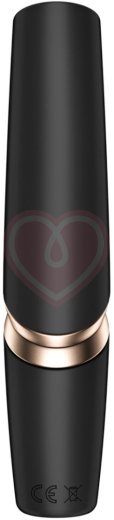 Вакуумно-волновой клиторальный стимулятор помада Satisfyer Perfect Kiss чёрный фото 2