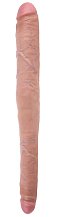 Фаллоимитатор двухсторонний гибкий King Cock Tapered Double Dildo 43 см телесный