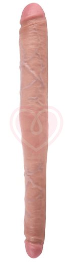 Фаллоимитатор двухсторонний гибкий King Cock Tapered Double Dildo 43 см телесный фото 1