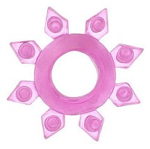 Кольцо эрекционное Toyfa Love Ring снежинка розовое