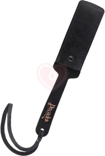Твердый паддл из натуральной кожи Pecado BDSM 33 см черный фото 1