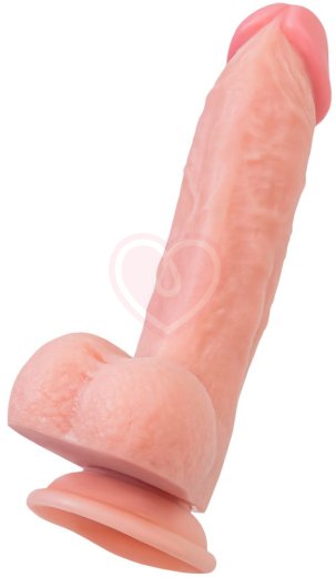 Реалистичный фаллоимитатор на присоске с мошонкой RealStick Nude Ever телесный фото 9