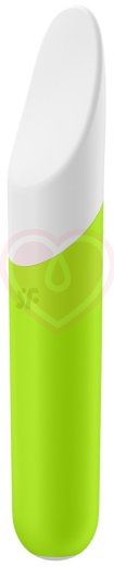 Вибропуля Satisfyer Ultra Power Bullet 7 с вогнутым кончиком ярко-зелёная фото 1