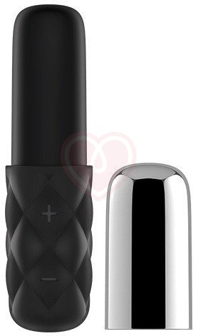 Мини-вибратор Satisfyer Mini Sparkling Darling чёрно-серебристый фото 2