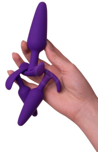 Набор из 3 анальных пробок ToyFa A-Toys фиолетовый фото 3