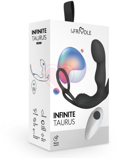 Массажер простаты с пультом ДУ с эрекционным кольцами Taurus Infinite Men чёрный фото 2