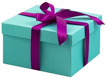 Подарочная коробка 15х15 см мятная