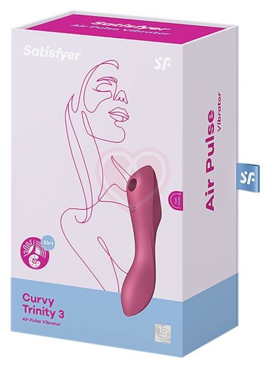 Вакуумный вибростимулятор Satisfyer Curvy Trinity 3 бордовый фото 6