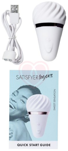 Вибратор-мороженка Satisfyer Little Wand Lay-on белый фото 4