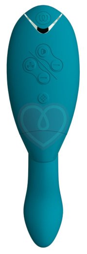 Вибратор с бесконтактной стимуляцией клитора Womanizer DUO 2 бирюзовый фото 3