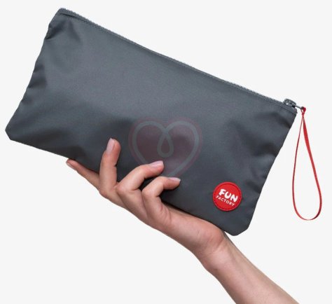 Сумка Fun Factory Toy Bag для хранения игрушек размер M 26х14 см тёмно-серая фото 2
