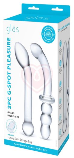 Набор из 2 стеклянных фаллоимитаторов Glas G-Spot Pleasure фото 5