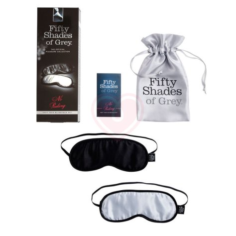 Набор из двух масок на глаза '50 оттенков серого' No Peeking Soft Twin Blindfold Set фото 2