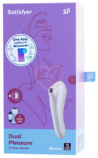 Вакуумно-волновой вибратор с приложением Satisfyer Dual Pleasure белый фото 5