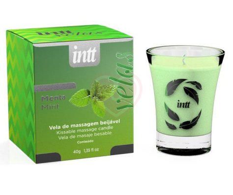 Массажная ароматическая свеча Intt Мята 40 г фото 1