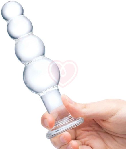 Стеклянная анальная елочка Glas Beaded Butt Plug фото 3