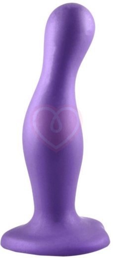 Изогнутый фаллоимитатор Strap-On-Me Dildo Plug Curvy размер M 14 см фиолетовый фото 1
