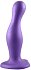Изогнутый фаллоимитатор Strap-On-Me Dildo Plug Curvy размер M 14 см фиолетовый фото 1