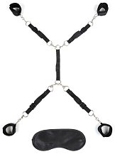 Набор для фиксации на кровати Lux Fetish Bed Spreader черный