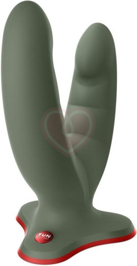 Двойной фаллоимитатор Fun Factory Ryde Grinding Double Dildo оливковый фото 4