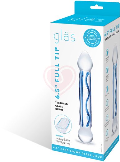 Текстурированный фаллоимитатор из стекла Glas Full Tip фото 7