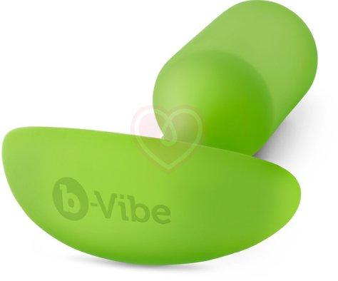 Утяжелённая анальная пробка для ношения b-Vibe Snug Plug 3 средняя лайм фото 4