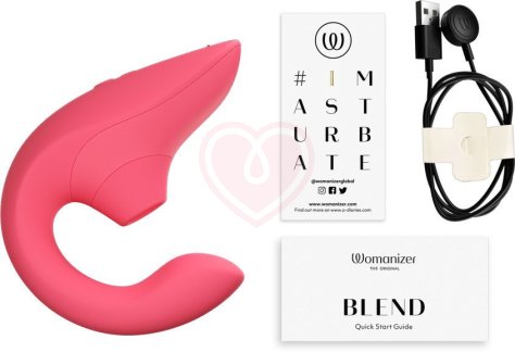 Вибратор для зоны G c бесконтактной стимуляцией клитора Womanizer Blend розовый фото 4