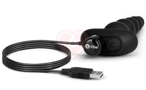 Анальные шарики с 3 моторчиками B-Vibe Cinco Anal Beads чёрные фото 3
