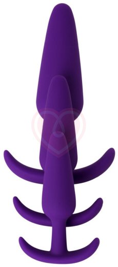 Набор из 3 анальных пробок ToyFa A-Toys фиолетовый фото 6