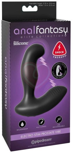 Вибратор для простаты с электростимуляцией Electro Stim Prostate Vibe черный фото 3