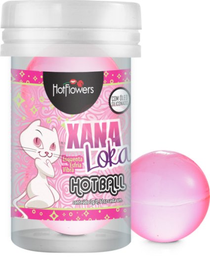 Силиконовый лубрикант в шариках Hot Ball Xana Loka с эффектом вибрации и разогрева фото 1