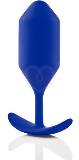 Утяжелённая анальная пробка для ношения b-Vibe Snug Plug 4 большая синяя фото 2