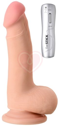 Вибратор реалистик на присоске с мошонкой Toyfa Realstick Elite 15 см телесный фото 1