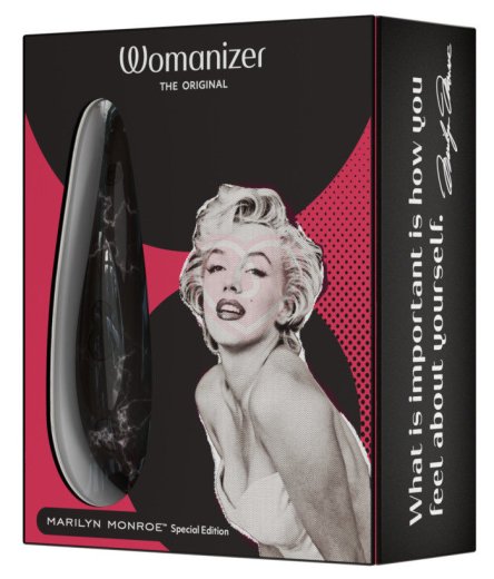 Бесконтактный клиторальный стимулятор Womanizer Classic 2 Marilyn Monroe чёрный мрамор фото 2