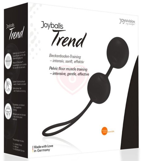 Вагинальные шарики Joyballs Trend матовые чёрные фото 2