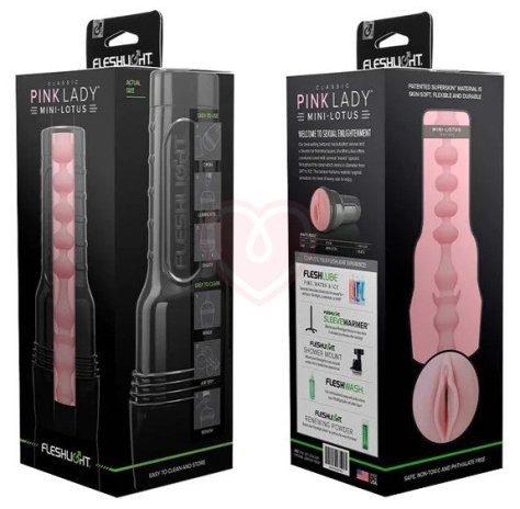 Мастурбатор вагина Fleshlight Pink Lady с рельефом Mini-Lotus фото 5