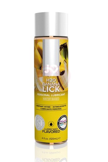 Съедобный лубрикант System JO H2O Flavored Banana Lick с ароматом Банан 120 мл фото 1