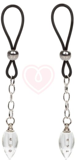 Зажимы на соски Nipple Play Non-Piercing Crystal Teardrop хрустальные капельки фото 1