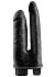 Вибратор реалистик на присоске двойной King Cock Double Penetrator чёрный фото 1